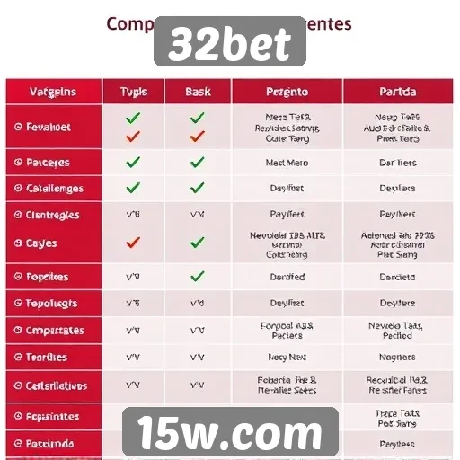 Comparativo entre 32bet e concorrentes no mercado