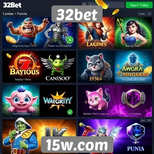 Principais jogos disponíveis na plataforma 32bet